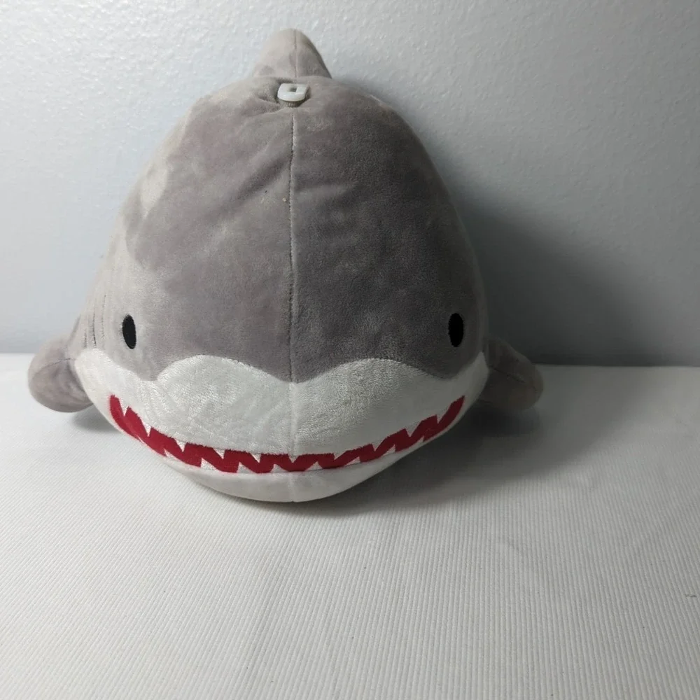 Your Zone Gray And White Plush‎ Shark Bank With Stopper Soft Great Condition